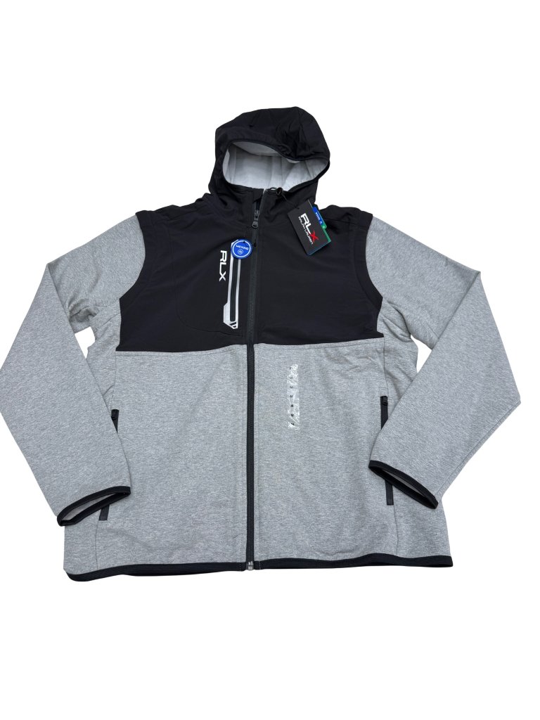 Nwt Rlx Ralph Lauren Men's Performance Jacket Gray Black Full Zip Golf, Size M